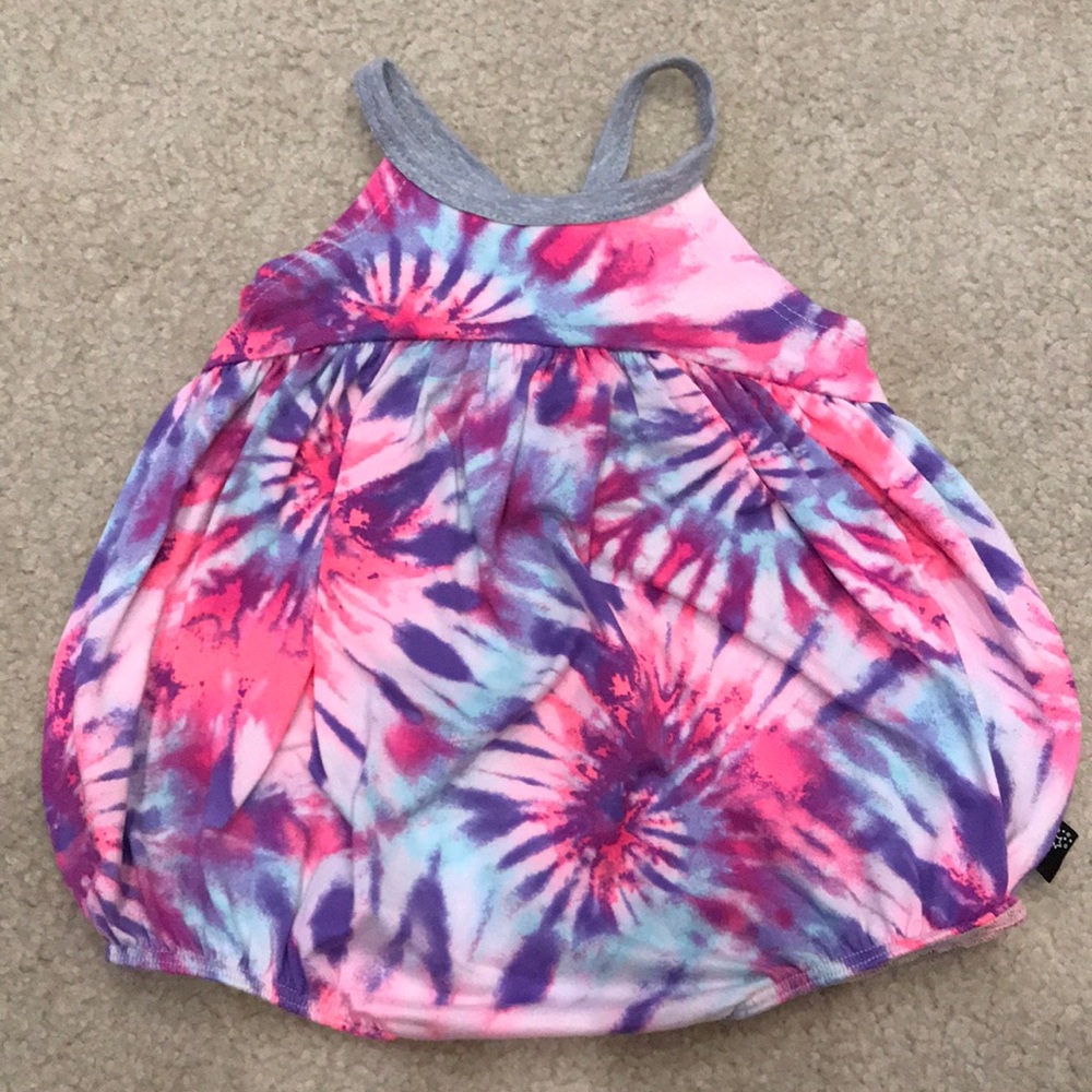 PixieLane 6-12m tie dye bubble romper